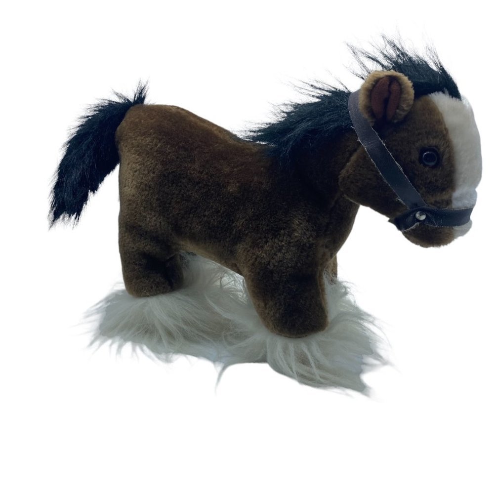 Vintage Busch Gardens‎ Clydesdale Horse Plush Stuffed Animal Toy 12"